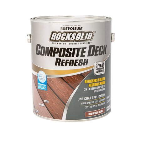 RUST-OLEUM RockSolid Redwood Water-Based Deck Refresh 1 gal 350059
